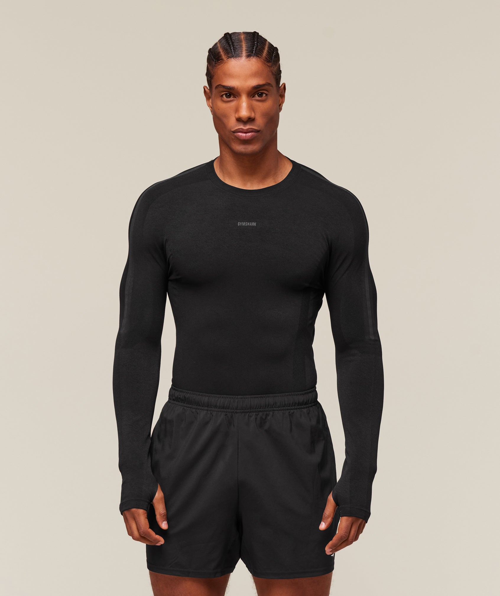 Gymshark Everywear Warp Knit Ls T-Shirt Black