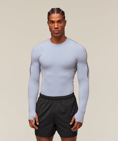 Gymshark Everywear Warp Knit Ls T-Shirt Pale Blue