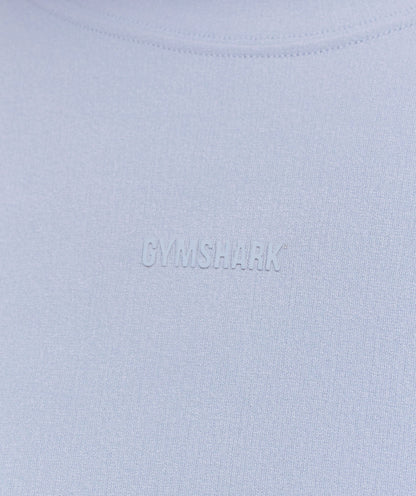Gymshark Everywear Warp Knit Ls T-Shirt Pale Blue