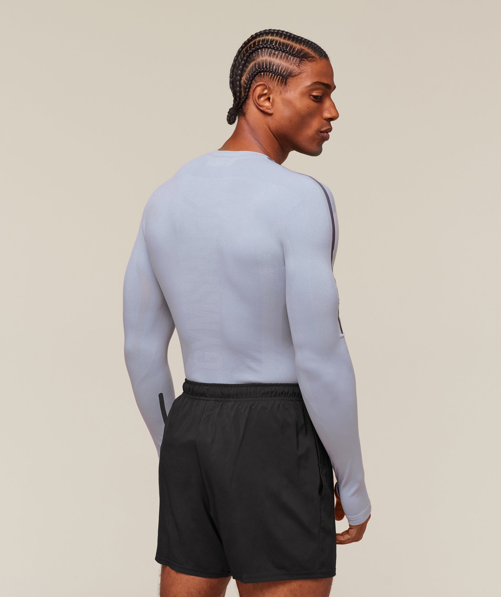 Gymshark Everywear Warp Knit Ls T-Shirt Pale Blue