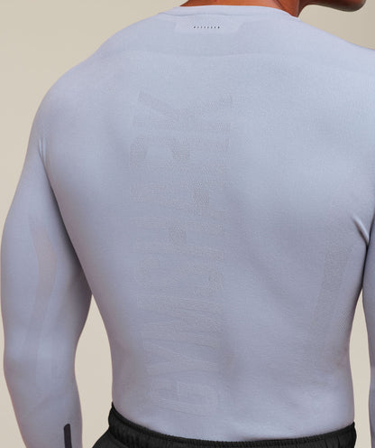 Gymshark Everywear Warp Knit Ls T-Shirt Pale Blue