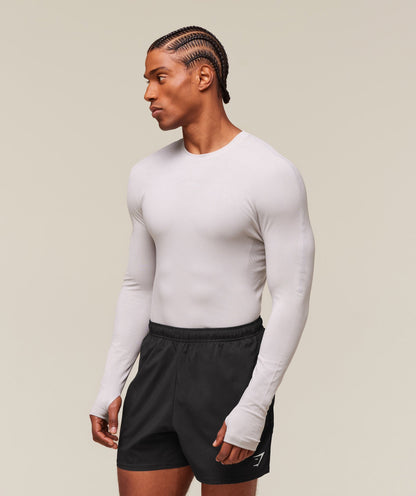 Gymshark Everywear Warp Knit Ls T-Shirt Tame Grey