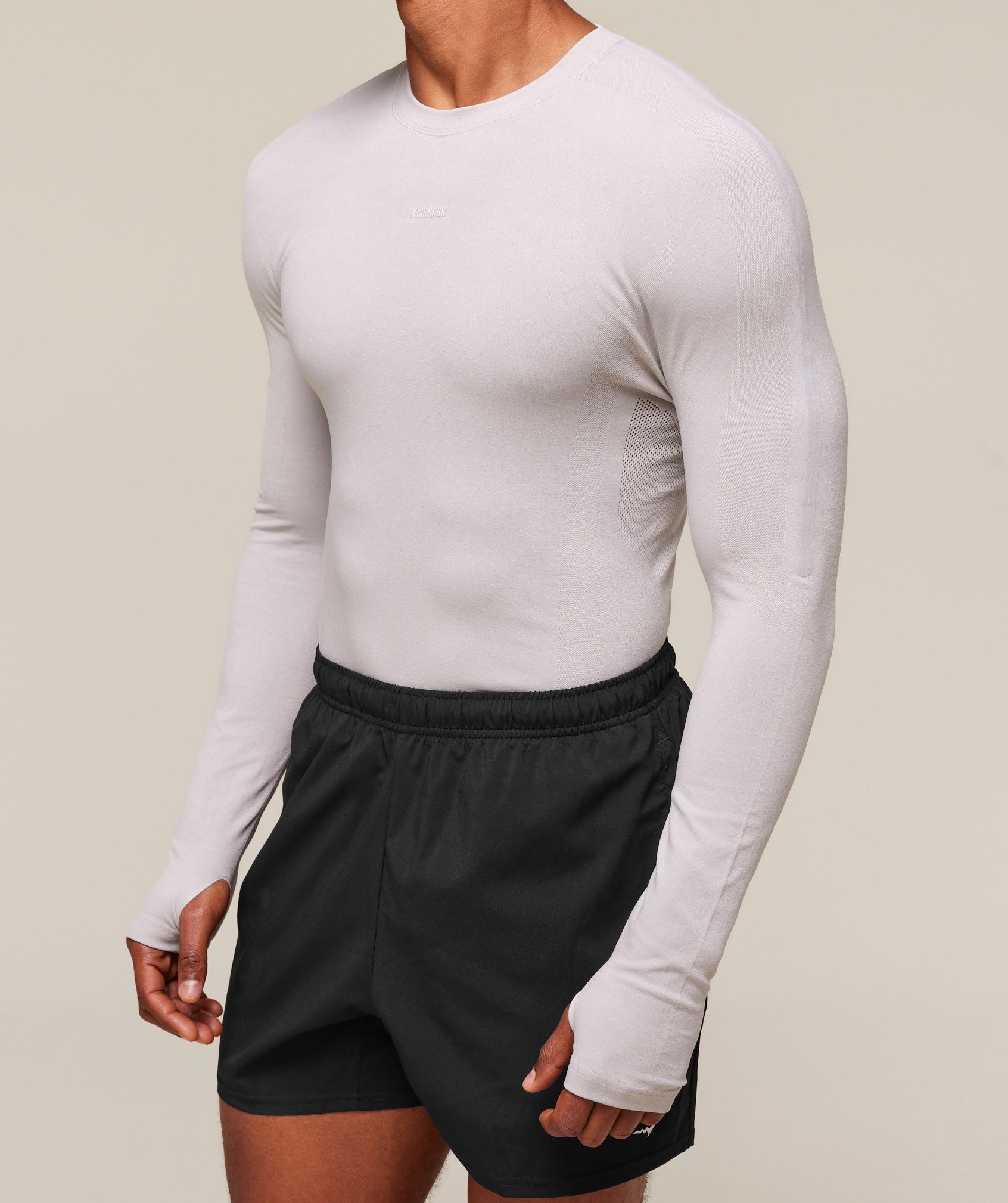 Gymshark Everywear Warp Knit Ls T-Shirt Tame Grey