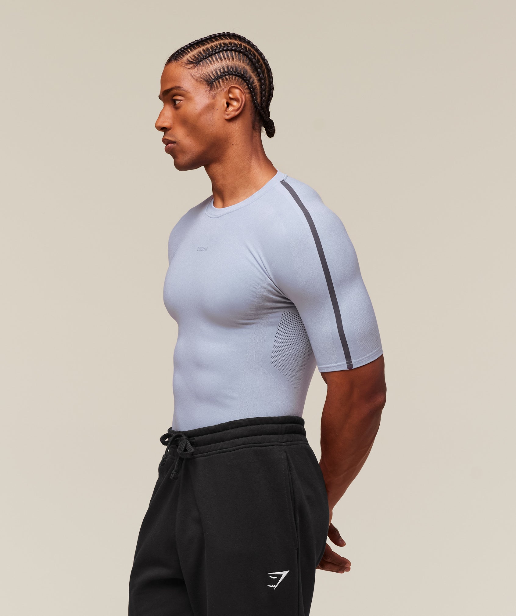 Gymshark Everywear Warp Knit T-Shirt Pale Blue