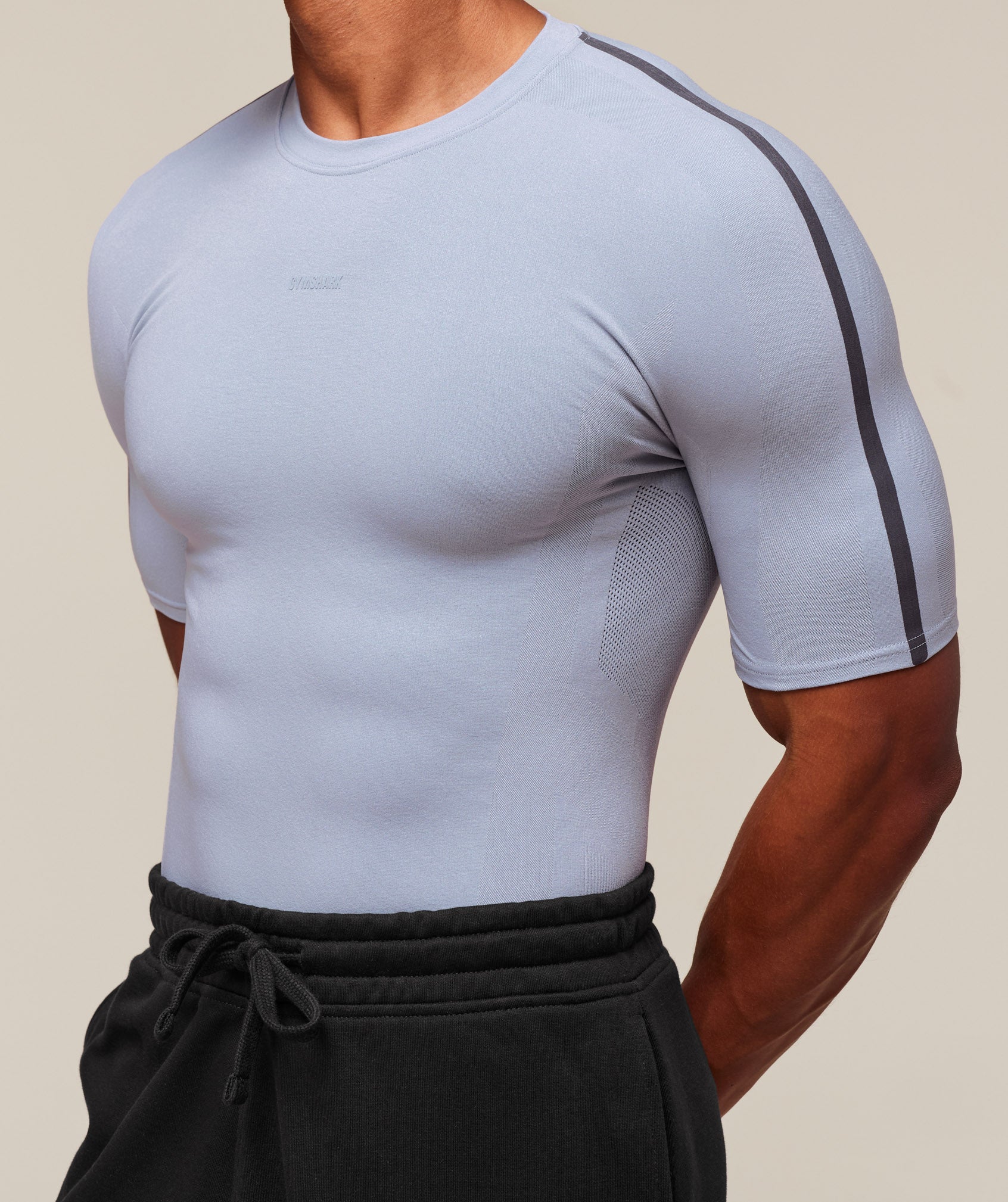 Gymshark Everywear Warp Knit T-Shirt Pale Blue