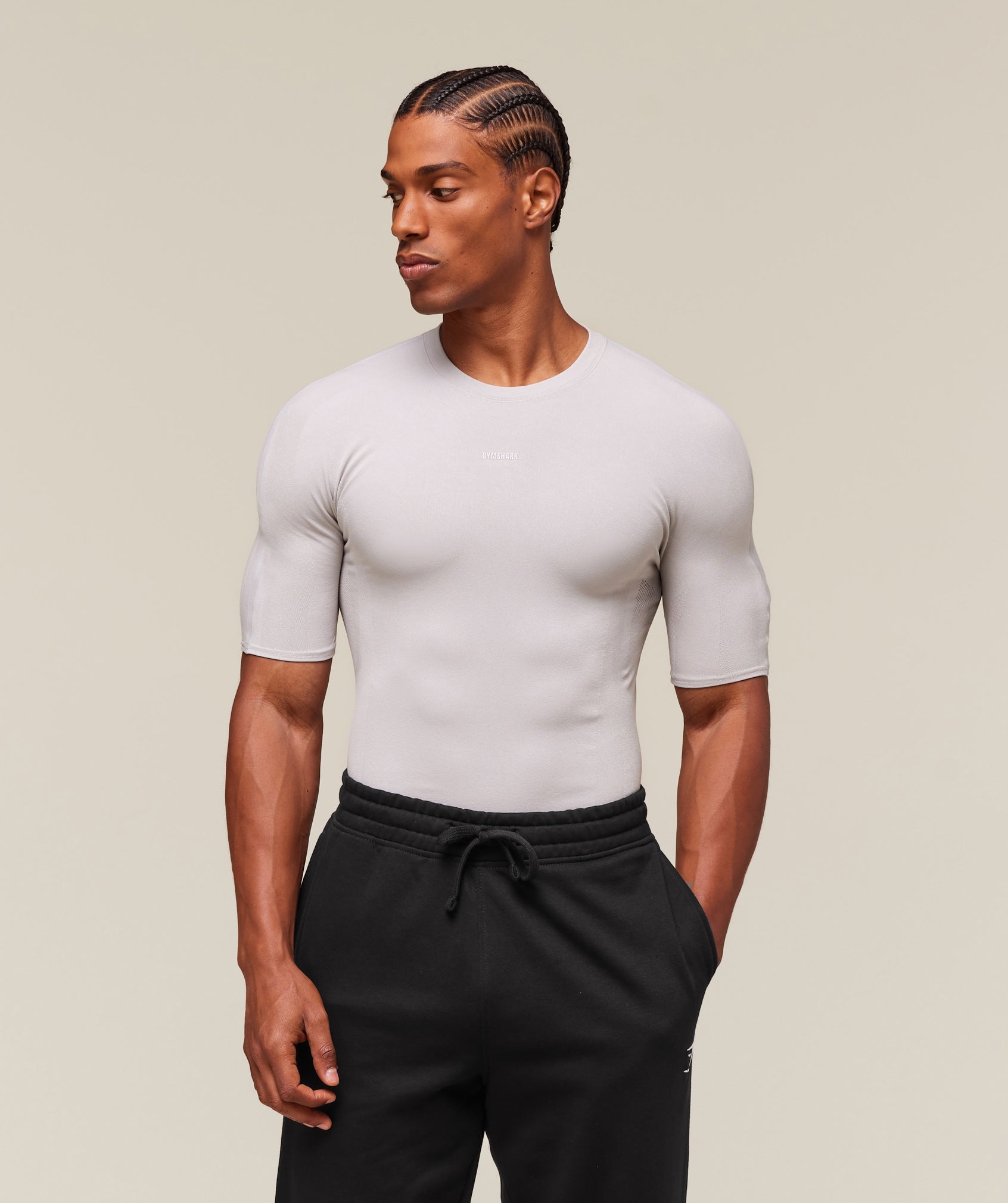 Gymshark Everywear Warp Knit T-Shirt Tame Grey