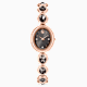 Swarovski Imber Oval Watch Swiss Made Metal Bracelet Black Rose Gold-Tone Finish SW5754814