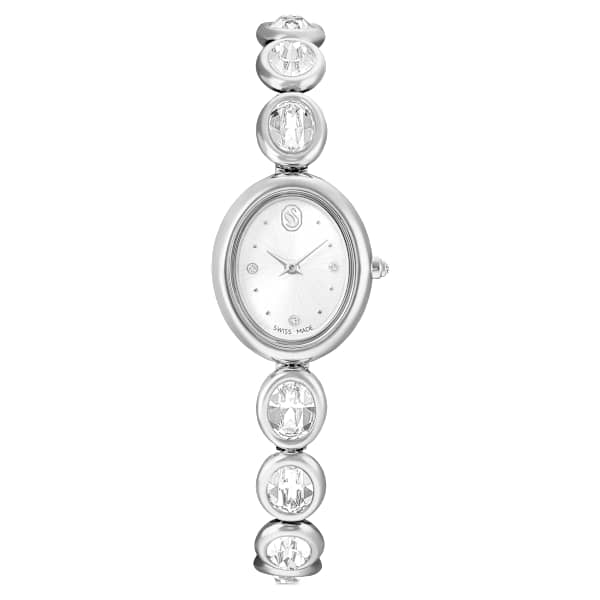 Swarovski Imber Oval Watch Swiss Made Metal Bracelet Silver Tone Stainless Steel SW5740826