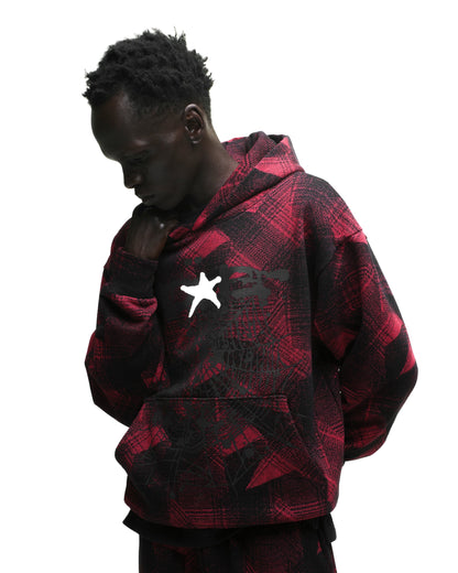 Sp5der Plaid Splatt Hoodie