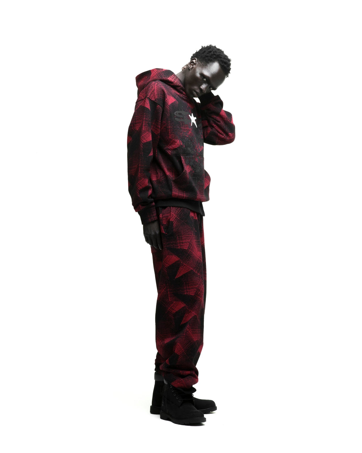 Sp5der Plaid Splatt Hoodie