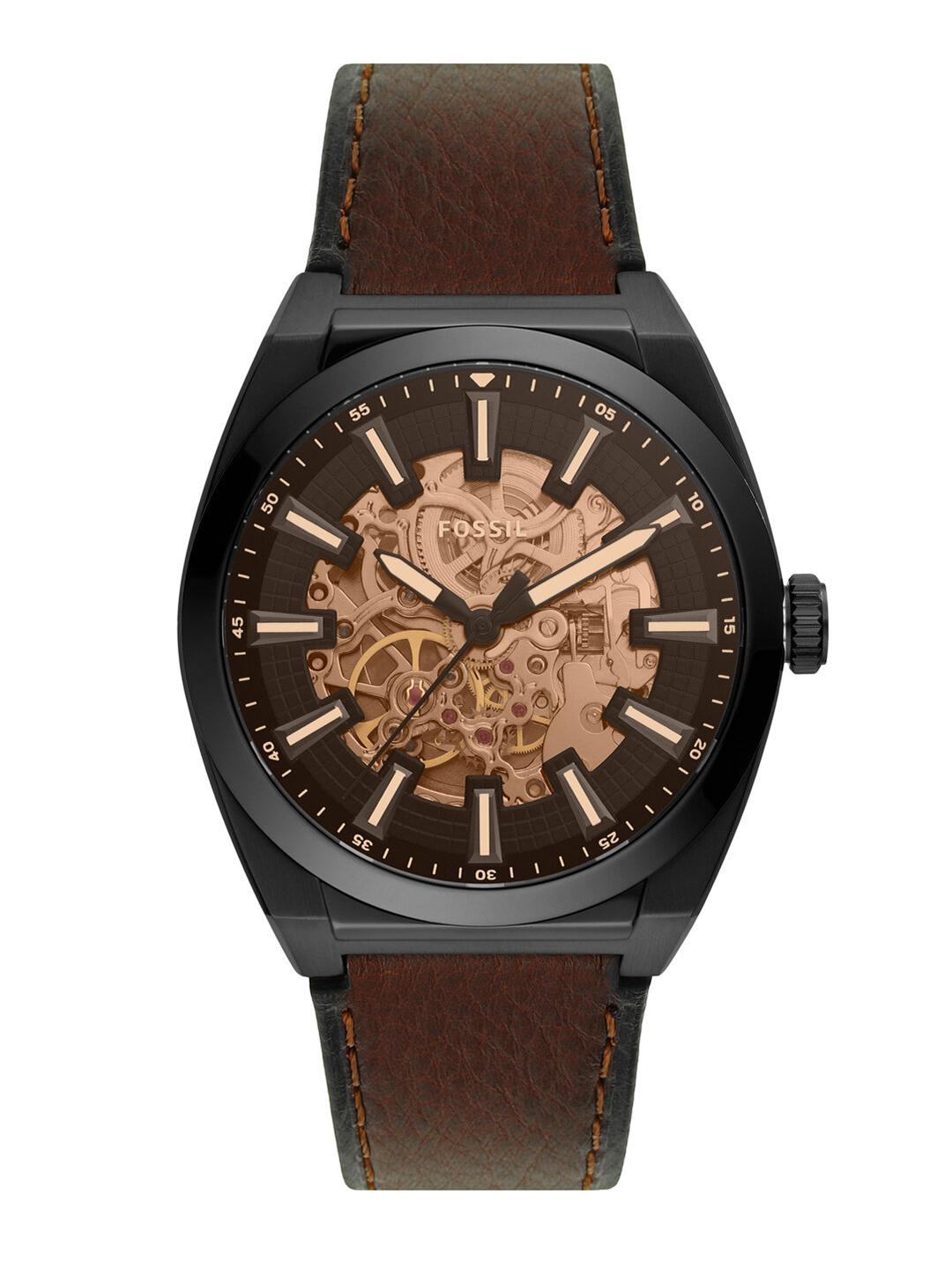 Myntra Buy Fossil Everett Men Brown Analogue Watch ME3207 Accessories For Men
