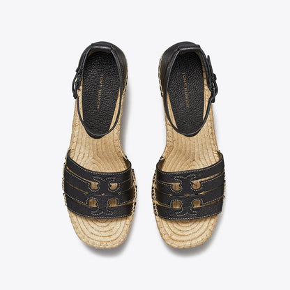 Tory Burch Ines Espadrille Wedge Sandal PERFECT BLACK