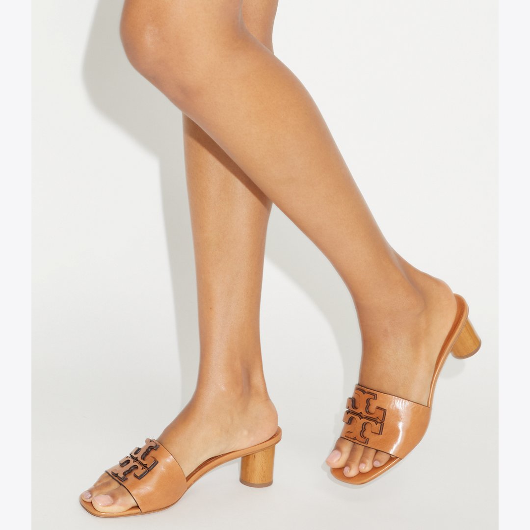 Tory Burch Ines Heeled Mule TAN