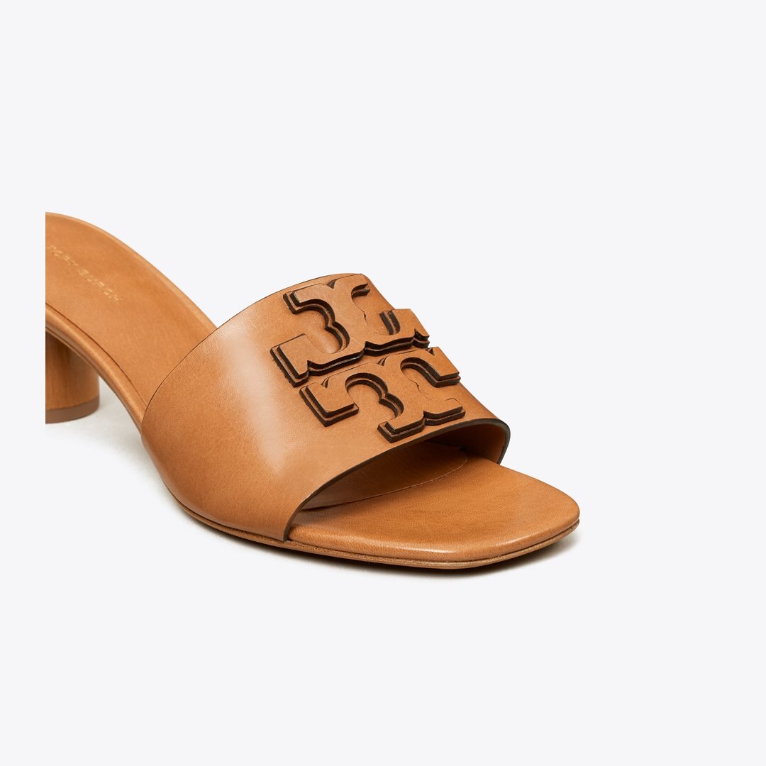 Tory Burch Ines Heeled Mule TAN