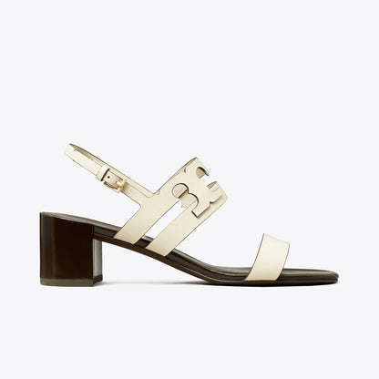 Tory Burch Ines Heeled Sandal LIGHT CREAM / COCOA