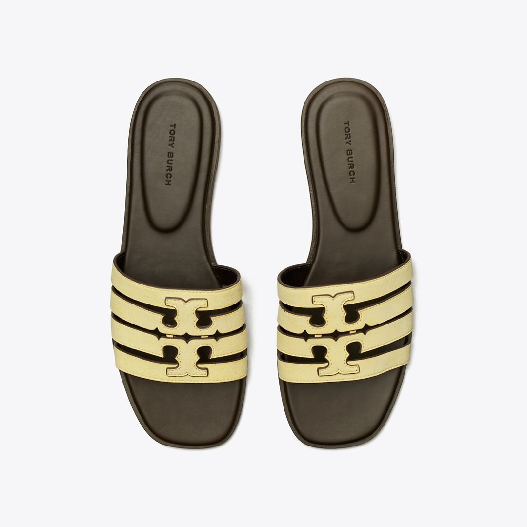 Tory Burch Ines Slide MATTE SUN / COCOA
