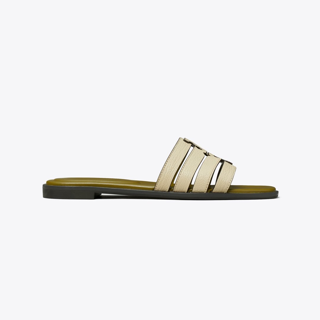 Tory Burch Ines Slide STONE GRAY / KHAKI OLIVE