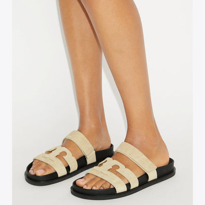 Tory Burch Ines Sport Slide PRALINE / PERFECT BLACK