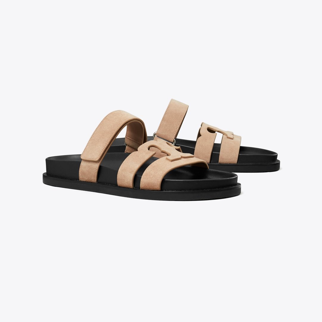 Tory Burch Ines Sport Slide MALVA / PERFECT BLACK