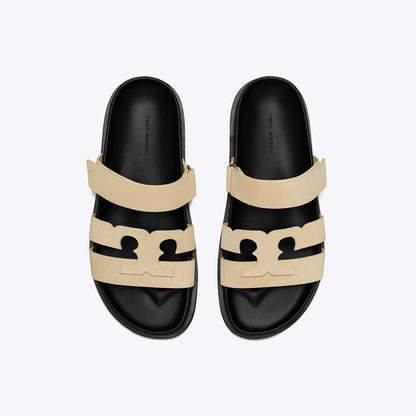 Tory Burch Ines Sport Slide PRALINE / PERFECT BLACK
