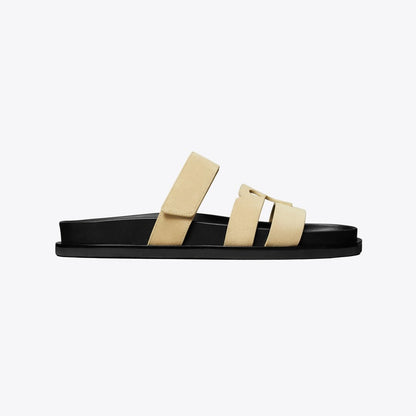 Tory Burch Ines Sport Slide PRALINE / PERFECT BLACK