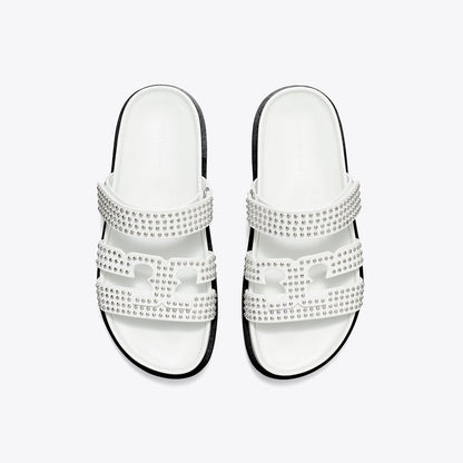 Tory Burch Ines Sport Studded Slide CLOUD