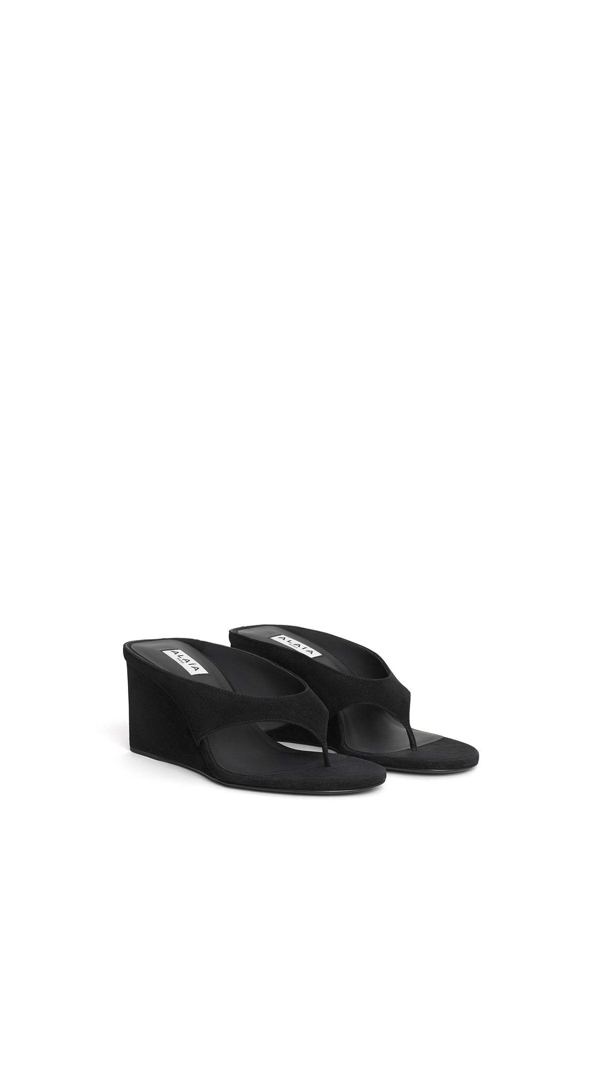 Alaïa Cube Thong Mules In Suede