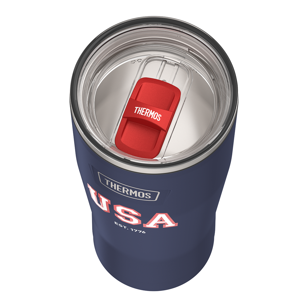 Thermos 24oz ICON TUMBLER WITH SLIDE LOCK LID Navy Usa