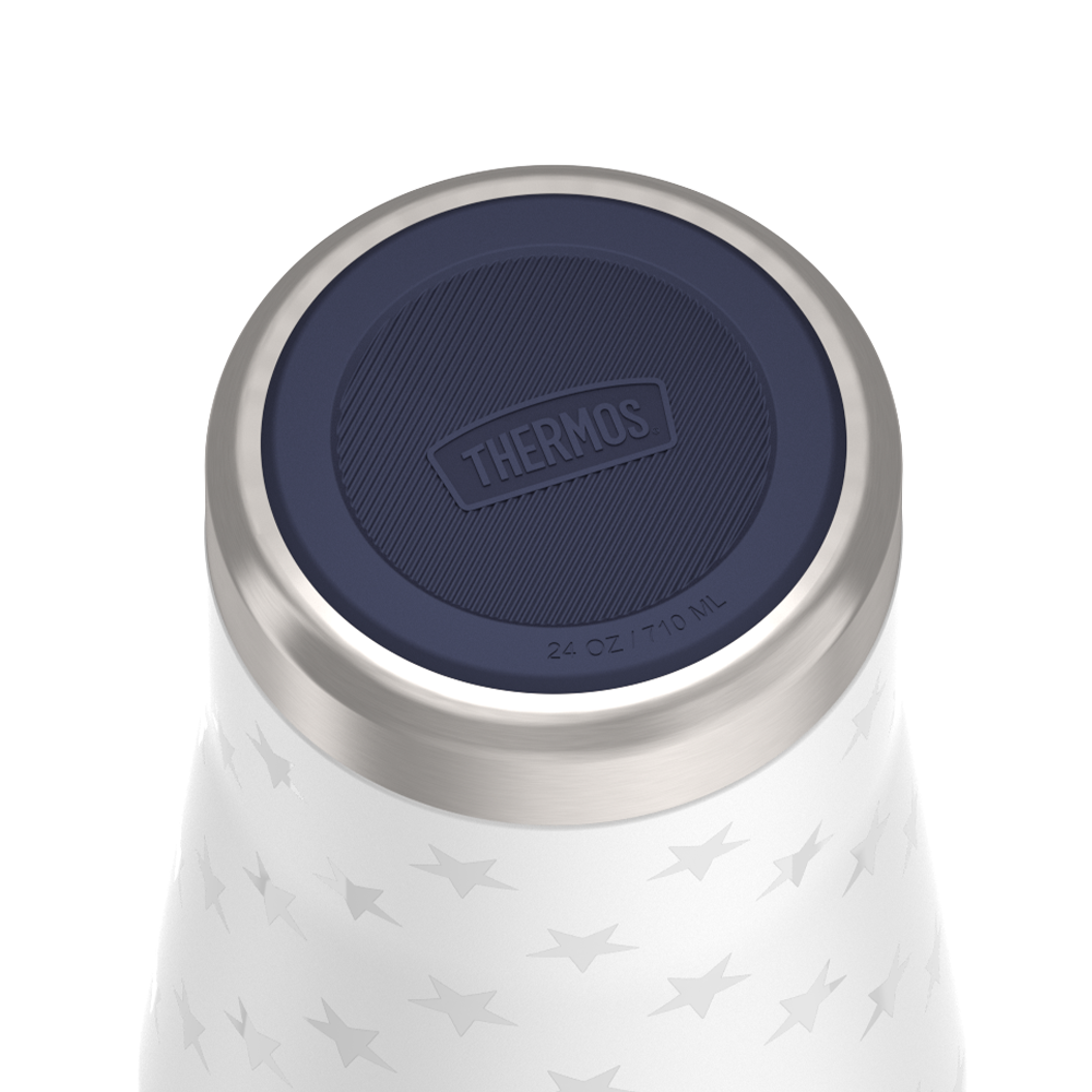 Thermos 24oz ICON TUMBLER WITH SLIDE LOCK LID White Stars