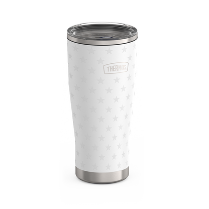 Thermos 24oz ICON TUMBLER WITH SLIDE LOCK LID White Stars