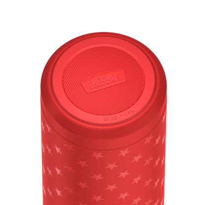 Thermos 24oz ICON WATER BOTTLE WITH SPOUT Red Stars