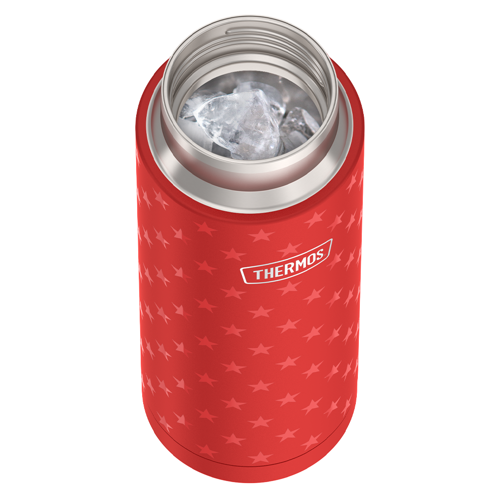 Thermos 24oz ICON WATER BOTTLE WITH SPOUT Red Stars
