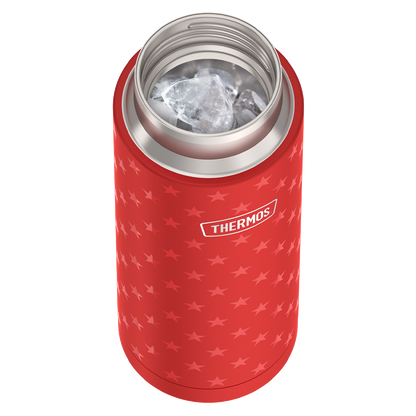 Thermos 24oz ICON WATER BOTTLE WITH SPOUT Red Stars
