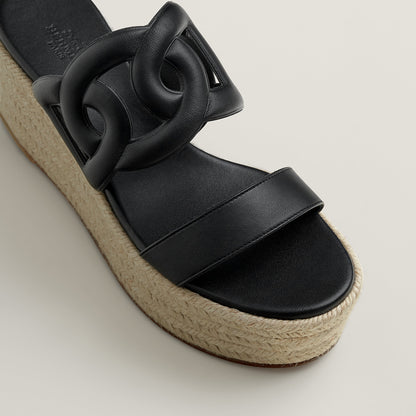  Hermes Ithea 30 Espadrille Noir