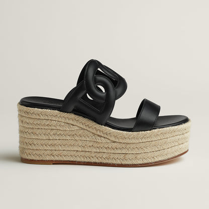  Hermes Ithea 30 Espadrille Noir