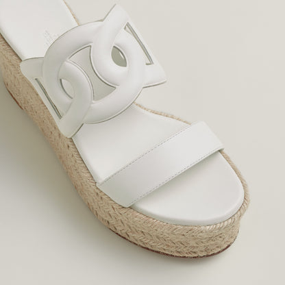  Hermes Ithea 30 Espadrille Blanc
