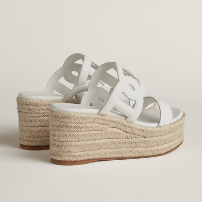  Hermes Ithea 30 Espadrille Blanc