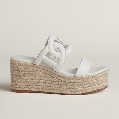  Hermes Ithea 30 Espadrille Blanc
