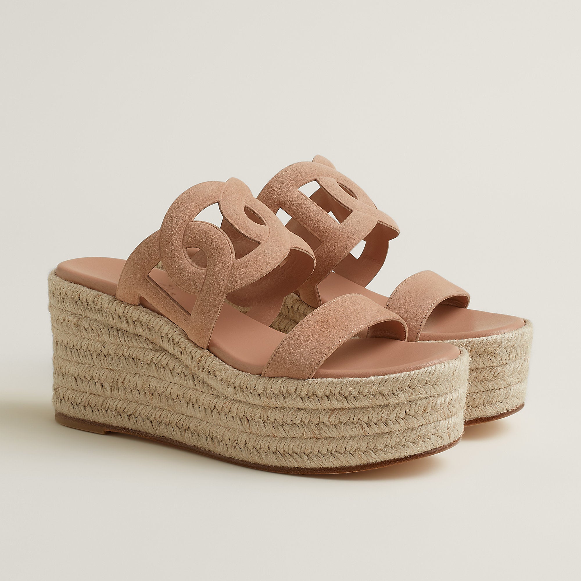  Hermes Ithea 30 Espadrille Beige Perlino