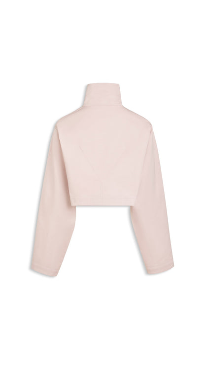 Alaïa Silk Cotton Cropped Jacket