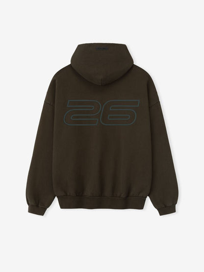 Essentials Heavy Fleece 90S Hoodie Brown