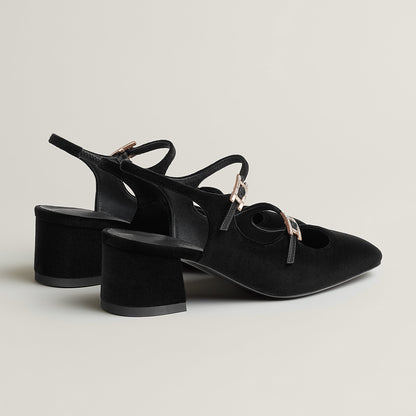 Hermes Jackie 50 Pump Noir