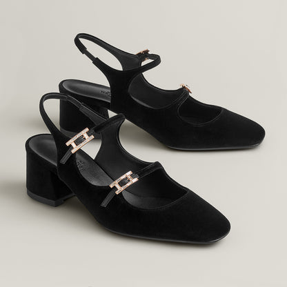  Hermes Jackie 50 Pump Noir