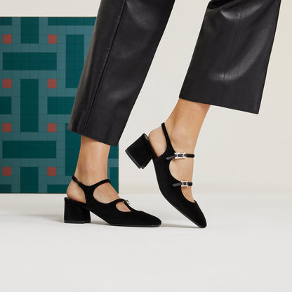  Hermes Jackie 50 Pump Noir