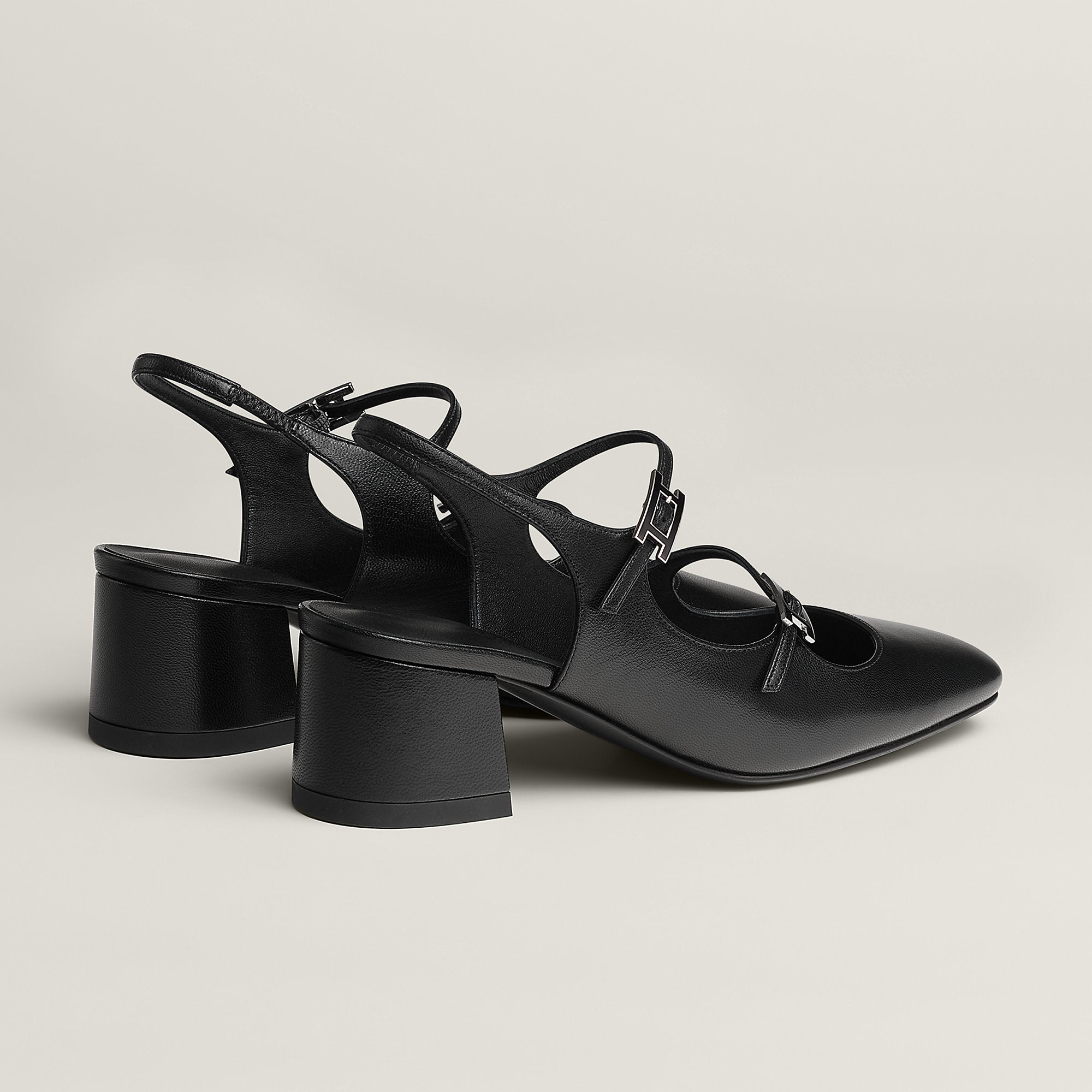  Hermes Jackie 50 Pump Noir