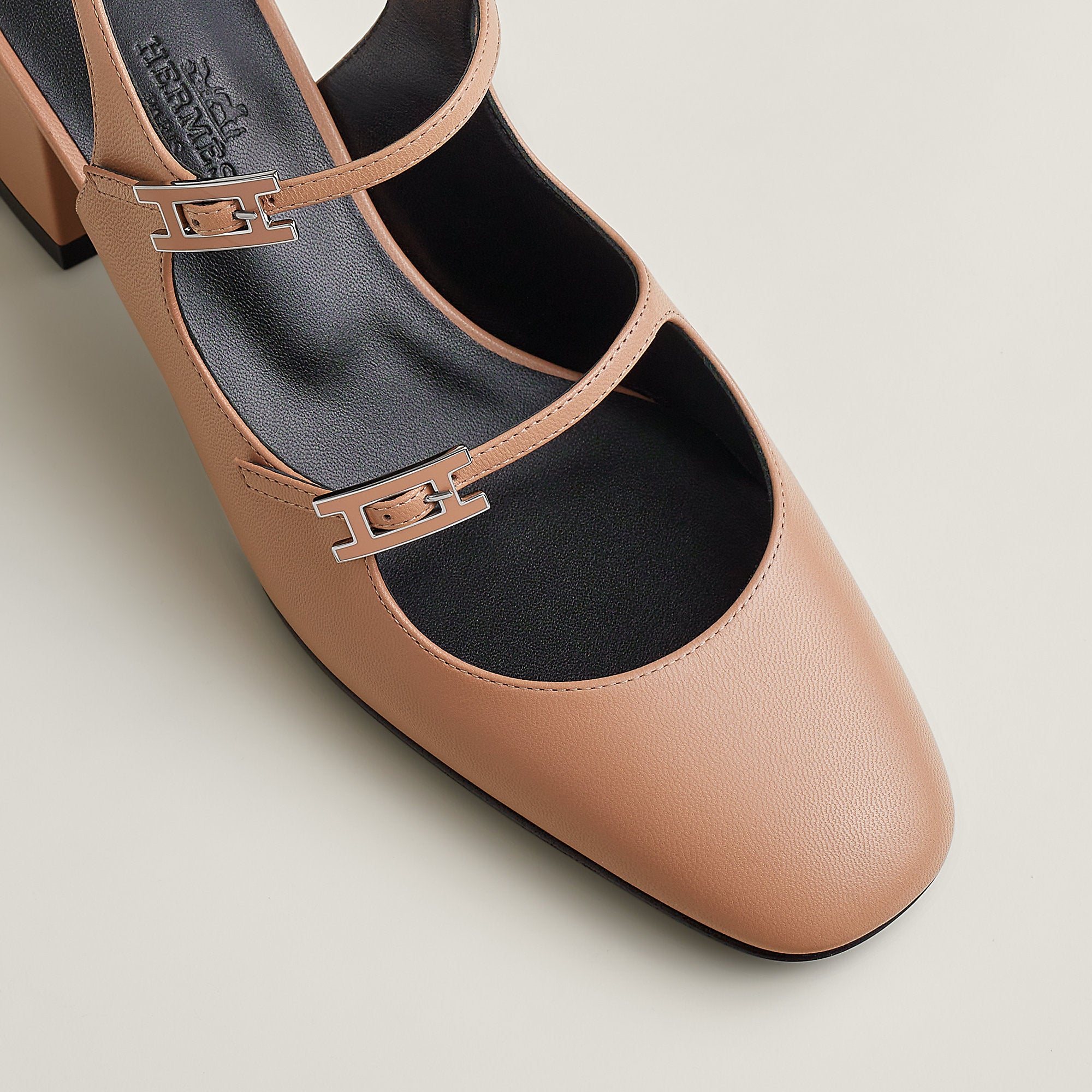  Hermes Jackie 50 Pump Beige Perlino