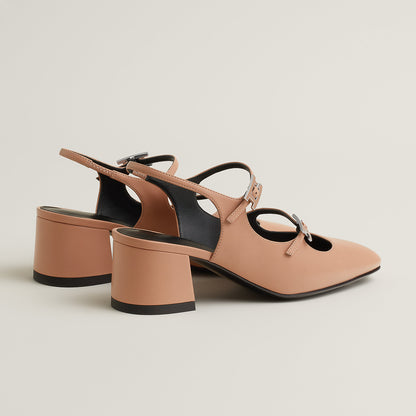  Hermes Jackie 50 Pump Beige Perlino