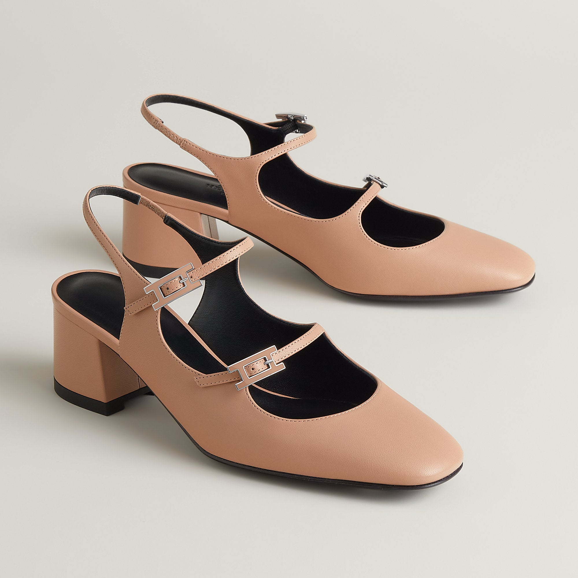  Hermes Jackie 50 Pump Beige Perlino