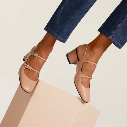  Hermes Jackie 50 Pump Beige Perlino