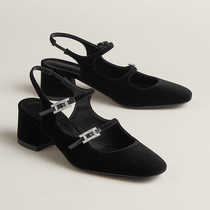  Hermes Jackie 50 Pump Noir